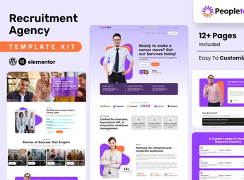 Peopletact – Recruitment Agency Elementor Template Kit
