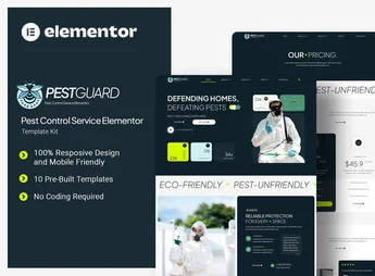 Pestguard – Pest Control Service Elementor Template Kit