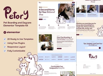 Petory – Pet Boarding & Daycare Elementor Template Kit