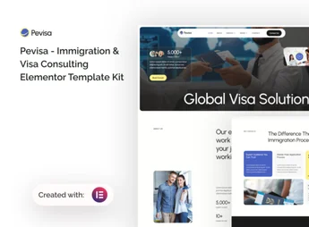 Pevisa – Immigration & Visa Consulting Elementor Template Kit