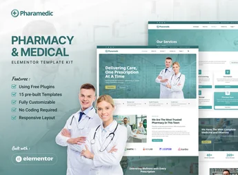 Pharamedic – Pharmacy & Medical Elementor Template Kit