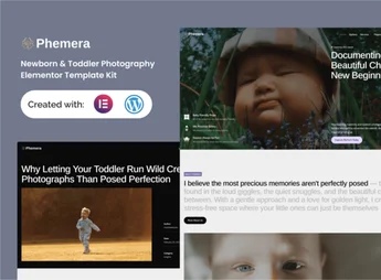 Phemera – Newborn & Toddler Photography Service Elementor Template Kit