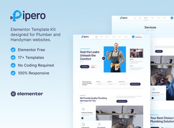 Pipero – Plumber & Handyman Services Elementor Template Kit