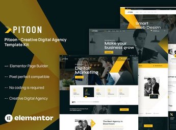 Pitoon – Creative Digital Agency Elementor Template Kit