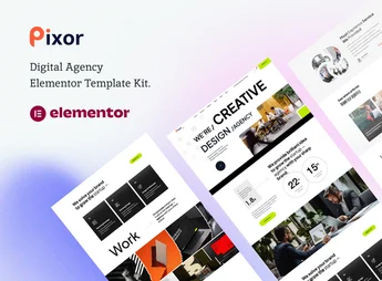 Pixor – Creative Digital Agency Elementor Template Kit