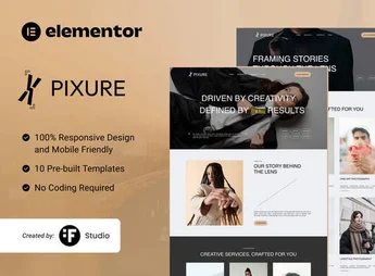 Pixure – Minimalist Photography Portfolio Kit