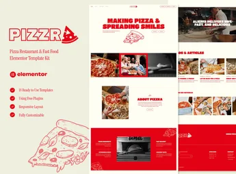 Pizzra – Pizza Restaurant & Fast Food Elementor Template Kit