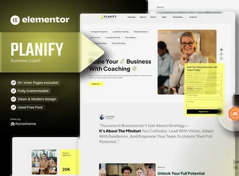 Planify – Business Coaches Elementor Template Kit