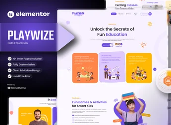 Playwize – Kids Education Elementor Template Kit