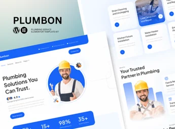 Plumbon – Plumbing Service Elementor Template Kit