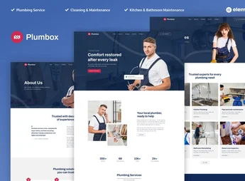Plumbox – Plumber & Repair Service Elementor Template Kit