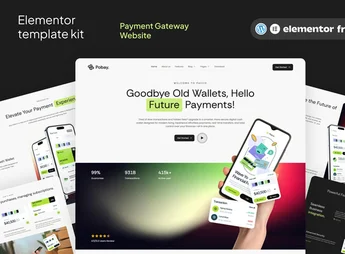 Pobay – Online Payment Gateway Mobile Apps Elementor Template Kit