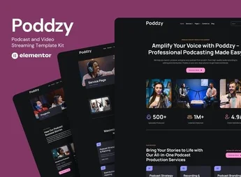 Podzzy – Podcast and Video Streaming Elementor Kit