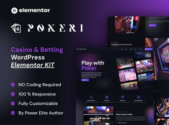 Pokeri – Casino & Betting Elementor Pro Template Kit