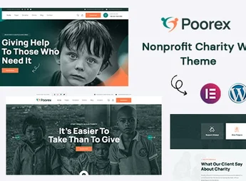 Poorex – Nonprofit Charity WordPress Theme