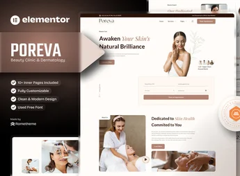 Poreva – Beauty Clinic & Dermatology Elementor Template Kit