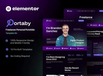 Portaby – Freelancer Personal Portofolio Elementor Template Kit