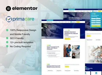 PrimaCare – Finance & Insurance Company Elementor Pro Template Kit