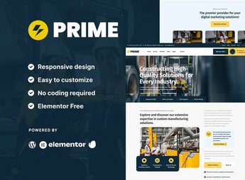 Prime – Industrial & Manufacturing Elementor Template Kit
