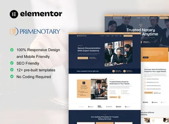 PrimeNotary – Notary Public & Legal Services Elementor Pro Template Kit