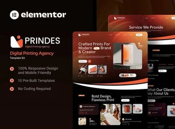 Prindes – Digital Printing Agency Elementor Template Kit