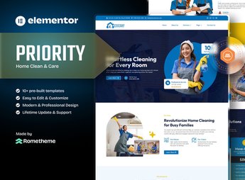 Priority – Home Clean and Care Elementor Template Kit