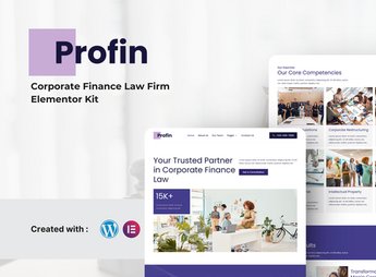 Profin –  Finance Law Firm Elementor Template Kit