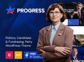 Progress – Politics, Candidate & Fundraising WordPress Theme