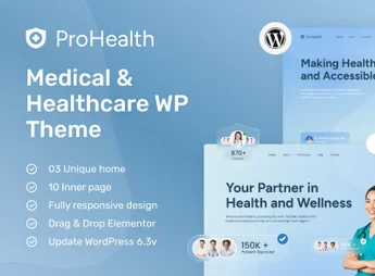 ProHealth – Creative WordPress Theme For Medical and Healthcare
