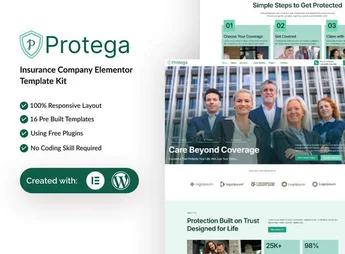 Protega – Insurance Company Elementor Template Kit
