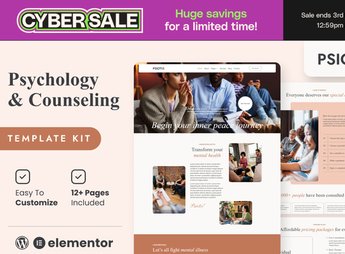 Psiotix – Psychologist & Hypnotherapy Elementor Templates