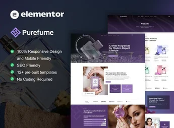 Purefume – Perfume & Fragrance Elementor Pro Template Kit