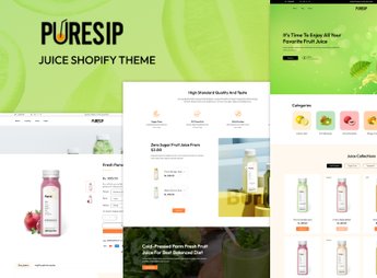 Puresip – Diet Nutrition Products, Juice Store & Health Drinks Shopify Theme