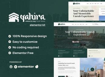 Qahira – Umrah & Hajj Tour Travel Elementor Template Kit