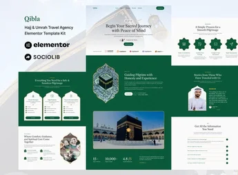 Qibla – Hajj & Umrah Travel Agency Elementor Template Kit