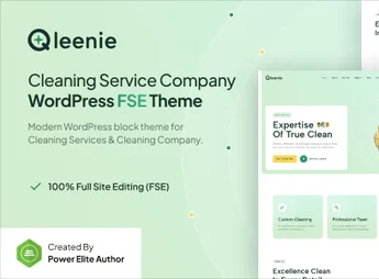 Qleenie – Cleaning Service Company FSE WordPress Theme