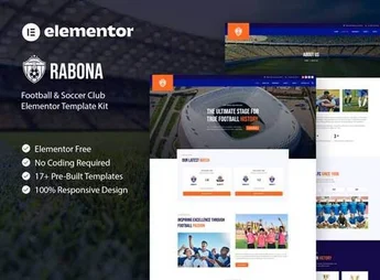 Rabona – Football & Soccer Club Elementor Template Kit