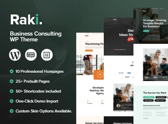 Raki – Business, Finance Consulting WordPress Theme