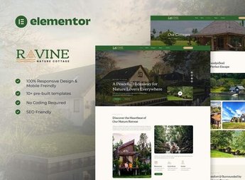 Ravine – Nature Cottage Elementor Template Kit