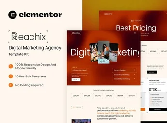 Reachix – Digital Marketing Agency Elementor Template Kit