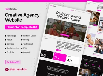 RekaStudio – Design Agency and Portfolio Elementor Pro Template Kit