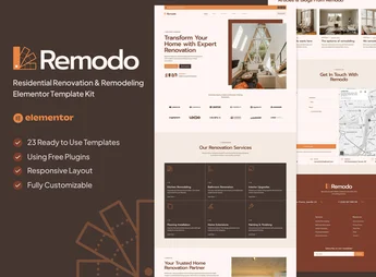 Remodo – Residential Renovation & Remodeling Elementor Template Kit