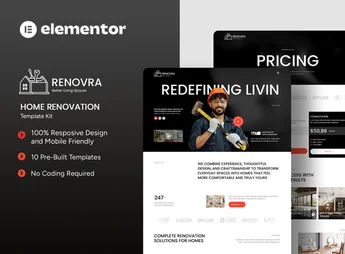 Renovra – Home Renovation Elementor Template Kit