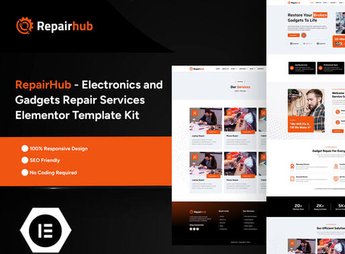 RepairHub – Electronics & Gadgets Repair Services Elementor Pro Template Kit