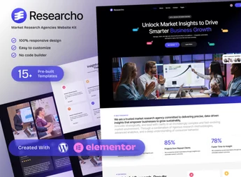 Researcho – Market Research Agencies Elementor Template Kit