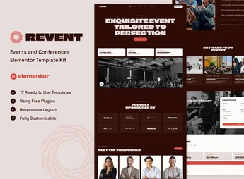 Revent – Events & Conferences Elementor Template Kit