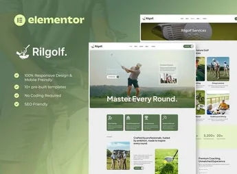 Rilgolf – Golf Club & Course Elementor Template Kit