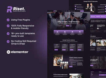 Riset – Research Services & Agency Elementor Template Kit