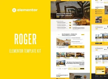 Roger – Machinery & Equipment Rentals Elementor Template kit