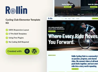 Rollin – Cycling Club Elementor Template Kit